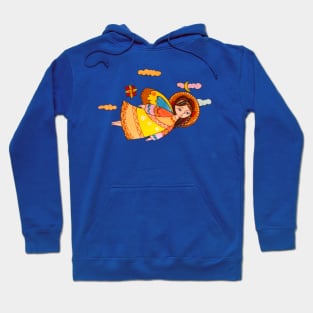 Flying christmas angel girl Hoodie